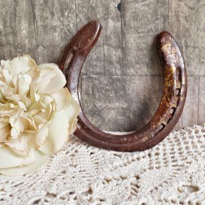 Rusty Real Horseshoes, SET OF 3